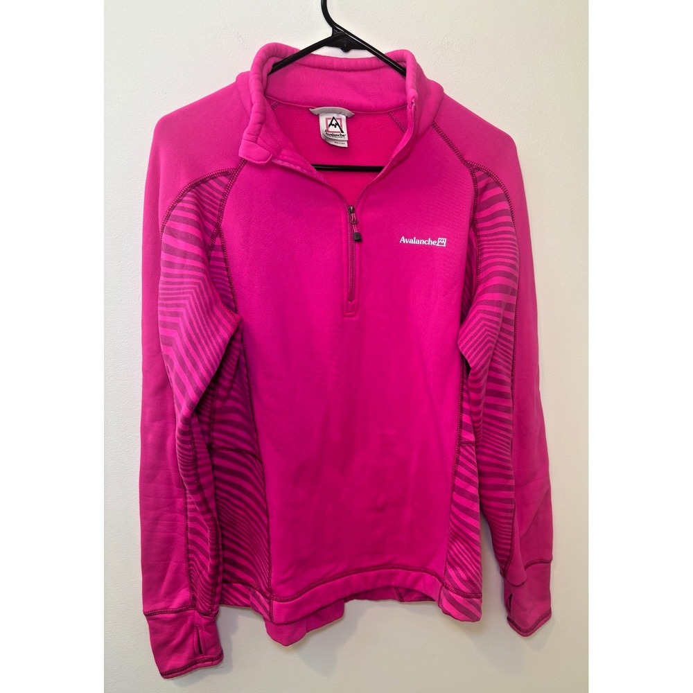 Avalanche Pink Quarterzip Women'z Size L with Thumb Holes